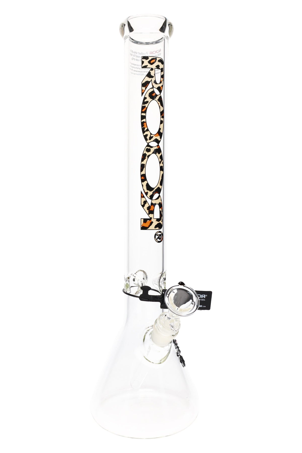 ROOR 18" 5 mm Beaker Bong with Ice Pinch – Glass-on-Glass Heavyweight
