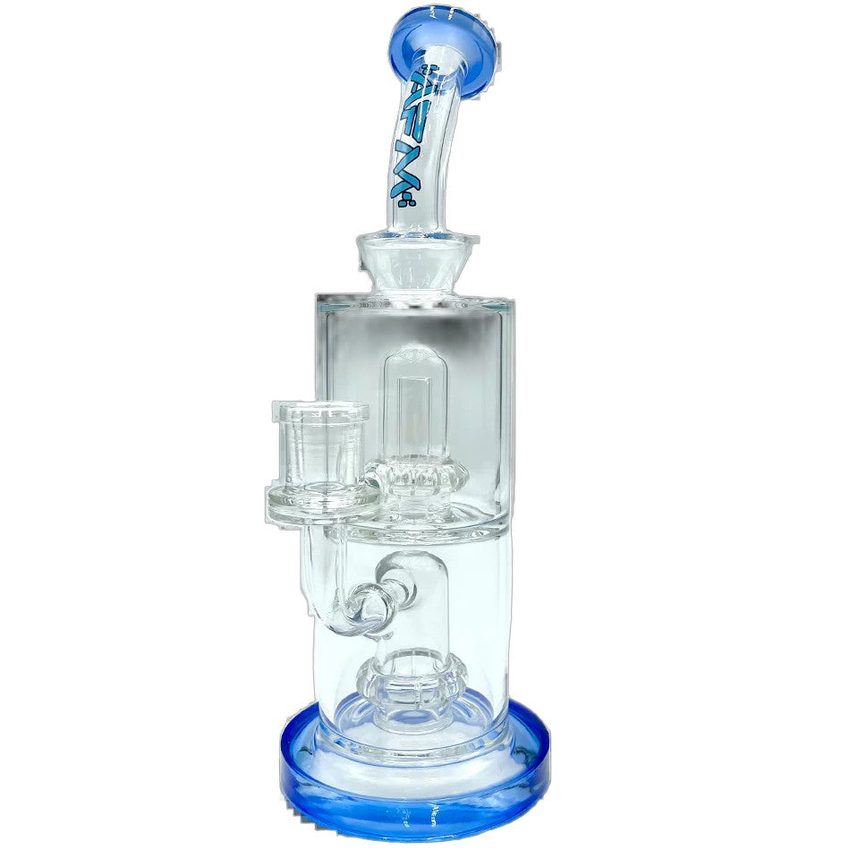 9" UFO Double Perc Glass Dab Rig