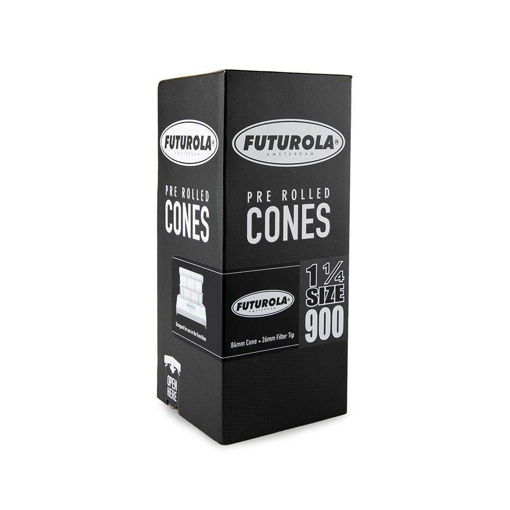 Futurola Cones - 1 1/4 - Classic White - Non-Printed Tip - 900ct