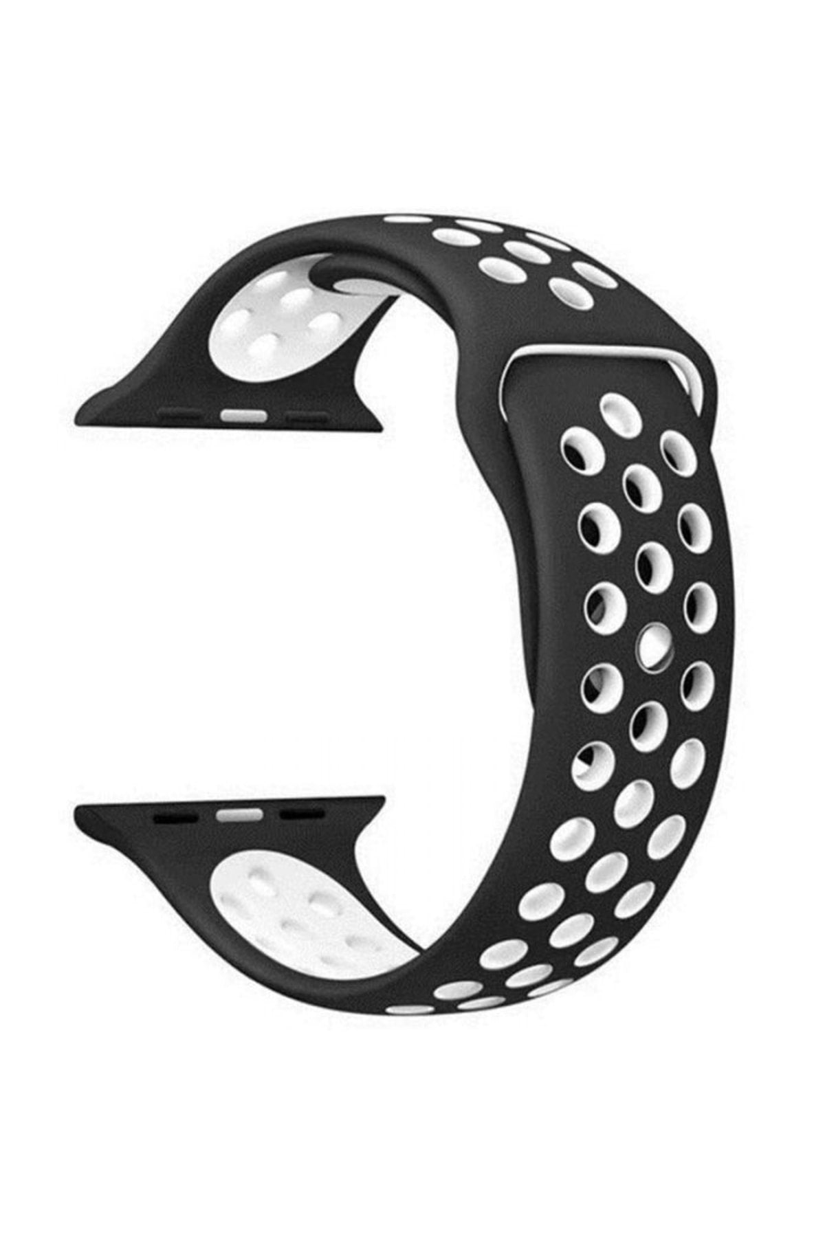 Apple Watch Series 8 41mm Strap with Perforated Design, Dual-Color Silicone, Anthracite