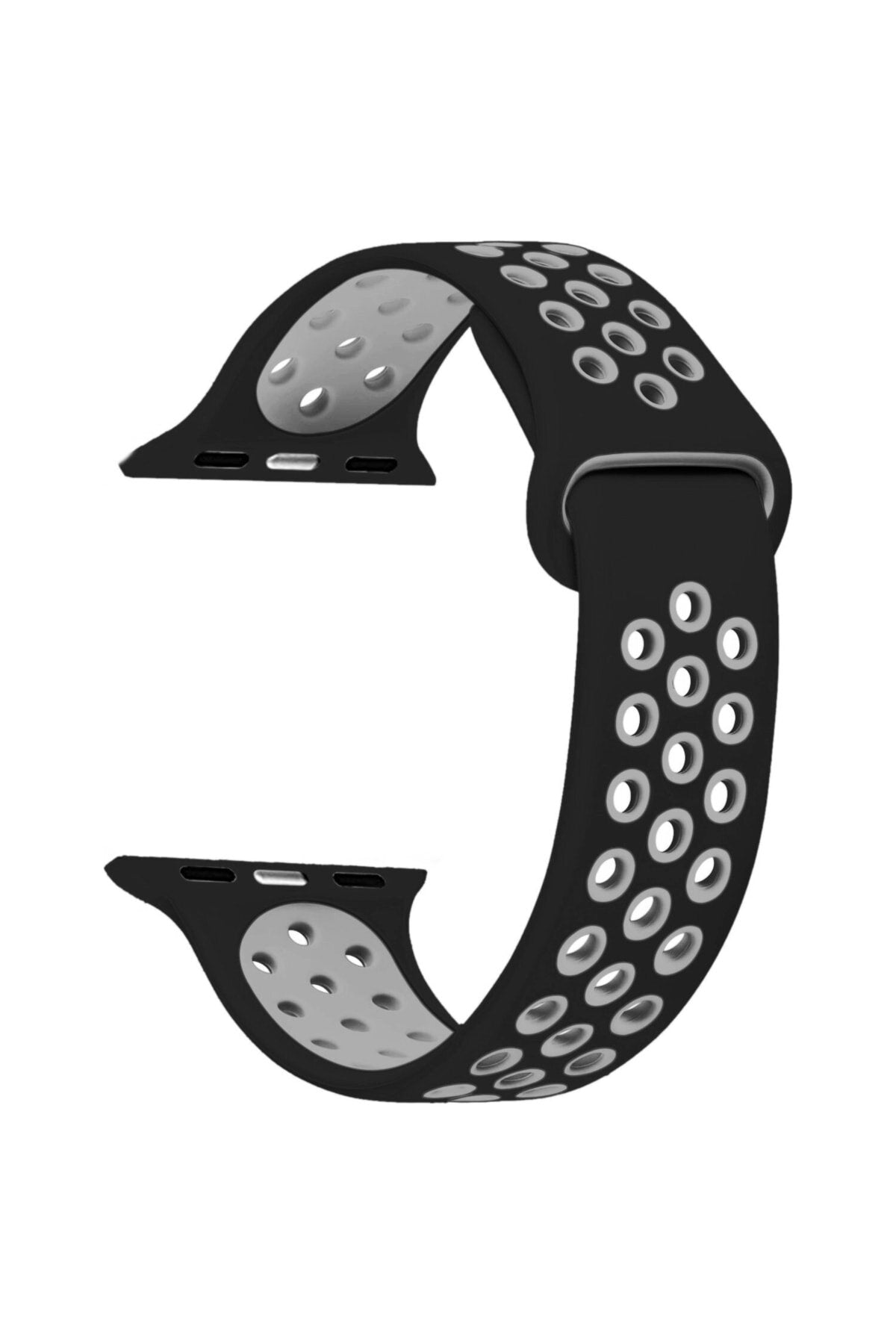 Apple Watch Series 8 45mm Strap, Perforated, Dual-Color Silicone, Navy Blue