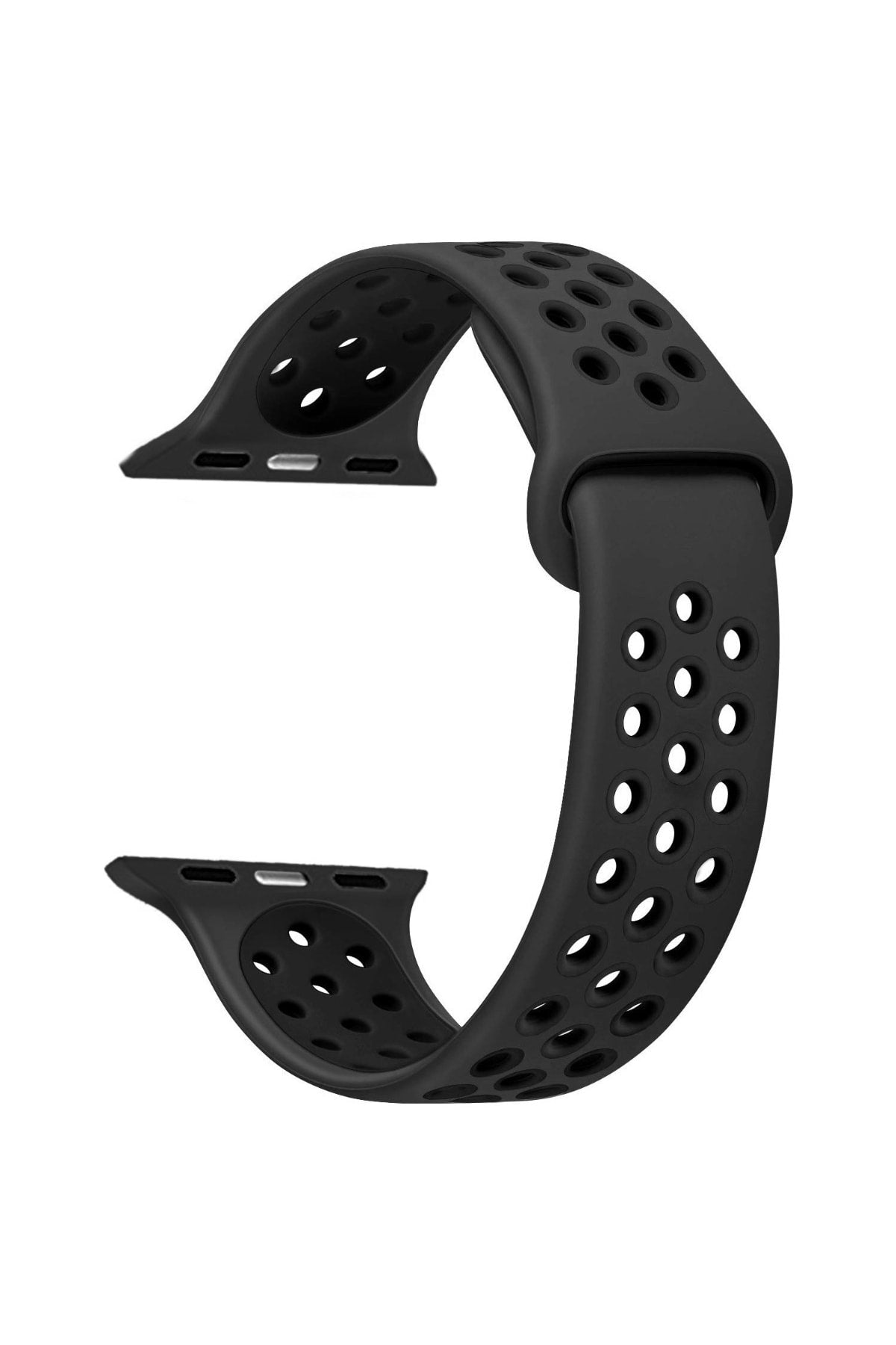 Apple Watch Series 8 45mm Strap, Perforated, Dual-Color Silicone, Navy Blue