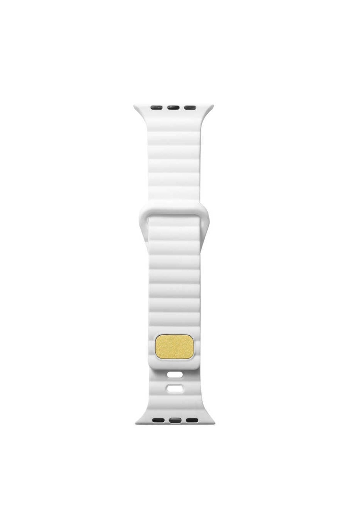 Apple Watch Ultra Silicone Band with Metal Buckle, Adjustable, KRD73, Red