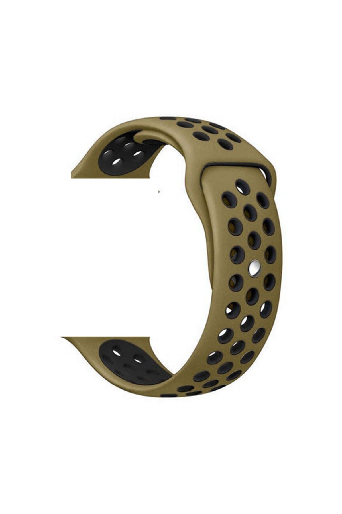 Carmenta Watch GTT One Compatible Strap, Perforated Dual-Color Silicone, Red