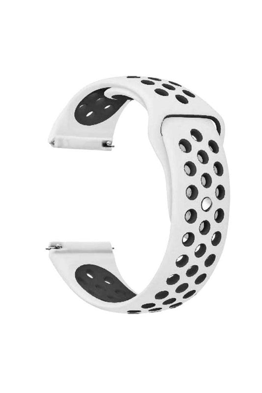Huawei Watch GT 3 Elite 46mm Strap with Perforated Dual-Color Silicone White