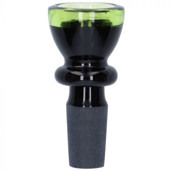 DankStop Bowl Black w/Green Tip-Male 14mm