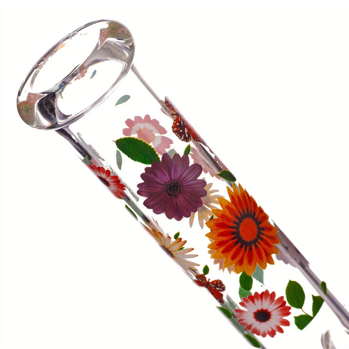 10" Glass Beaker Flower Bong