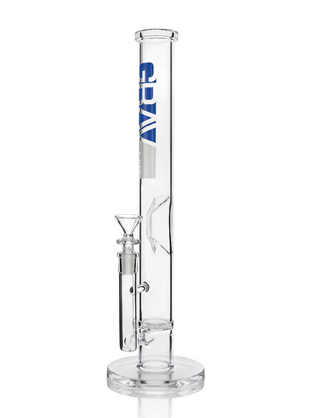 GRAV Honeycomb Perc Straight Tube W/ Geometric Ice Pinch 16''