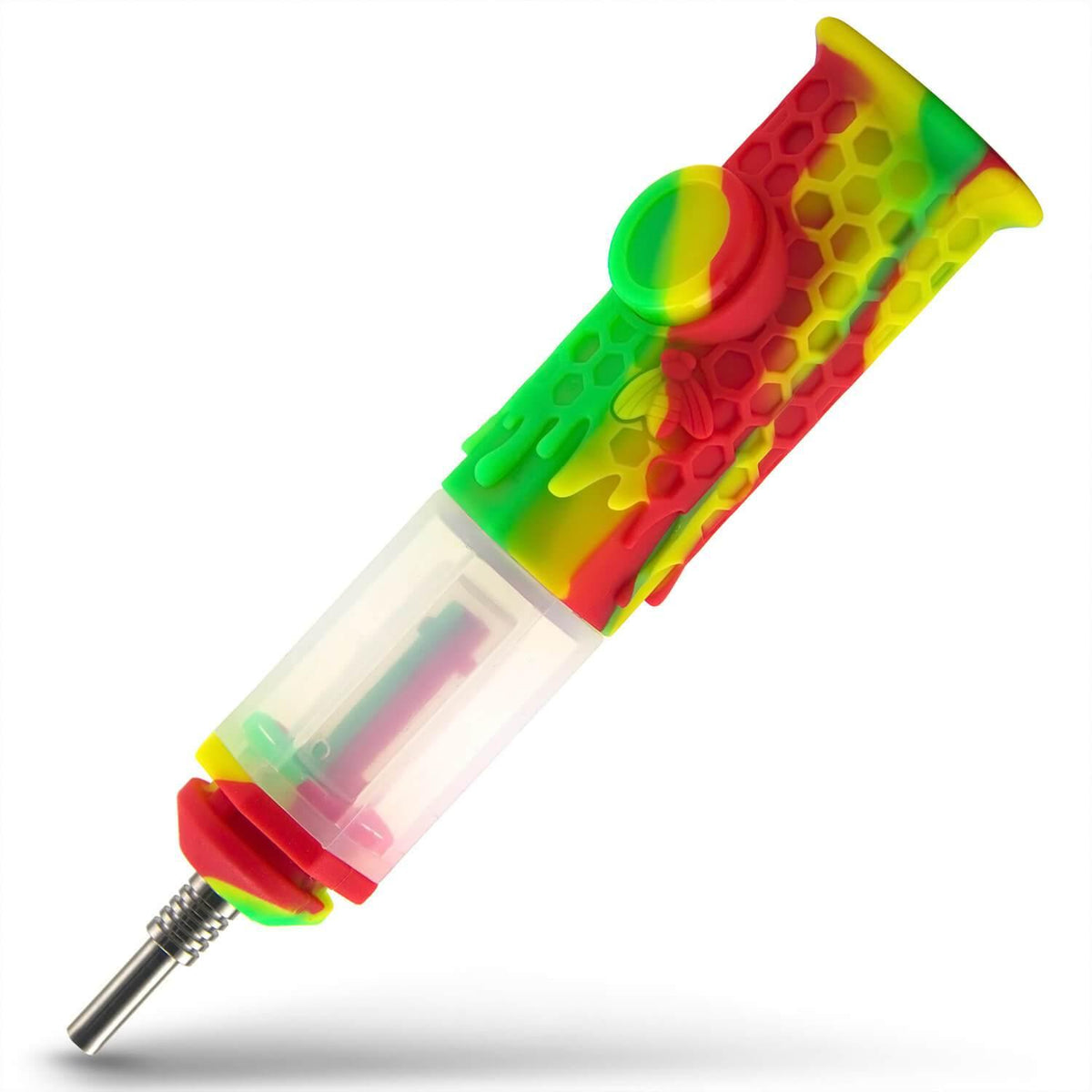 Silicone Honeycomb Honey Straw 7"