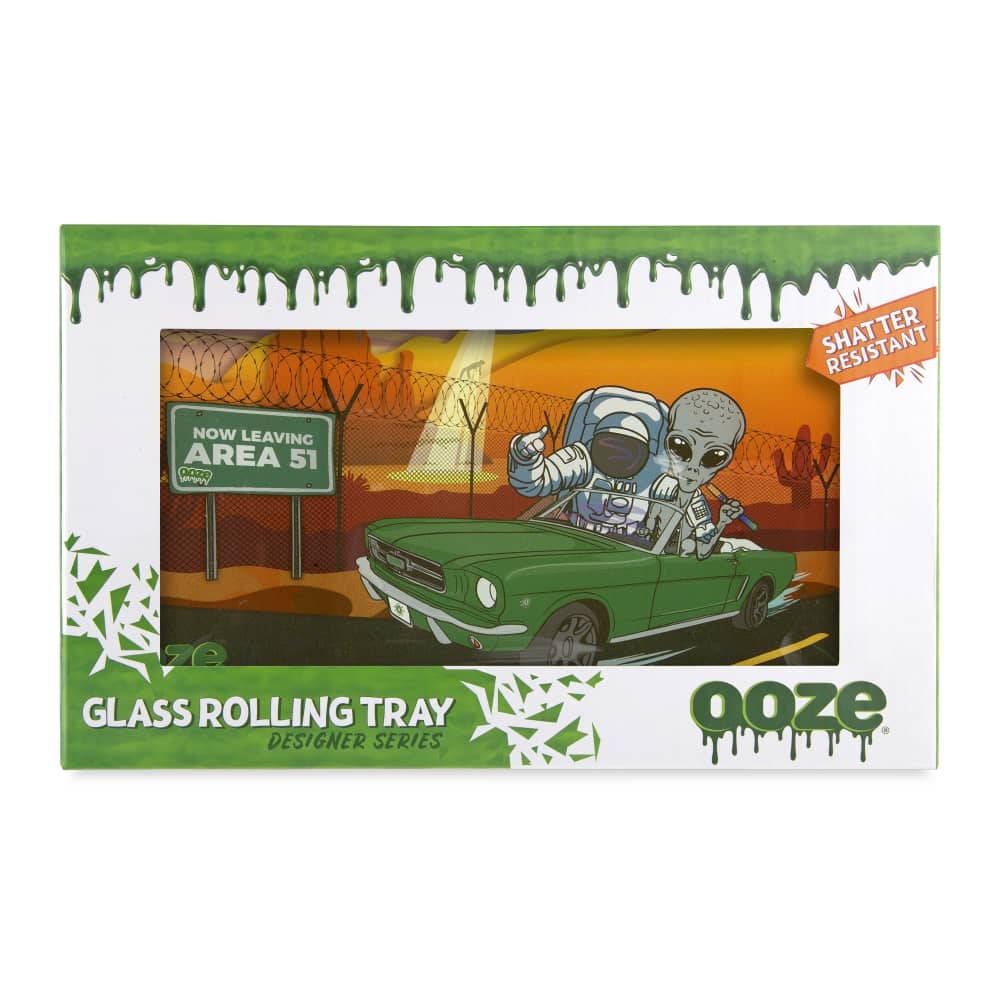 Ooze Rolling Tray - Shatter Resistant Glass - Medium
