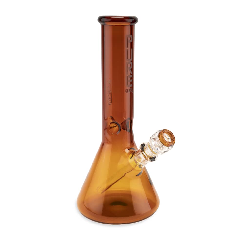 Pure Glass 12” Classic Beaker Water Pipe – Amber