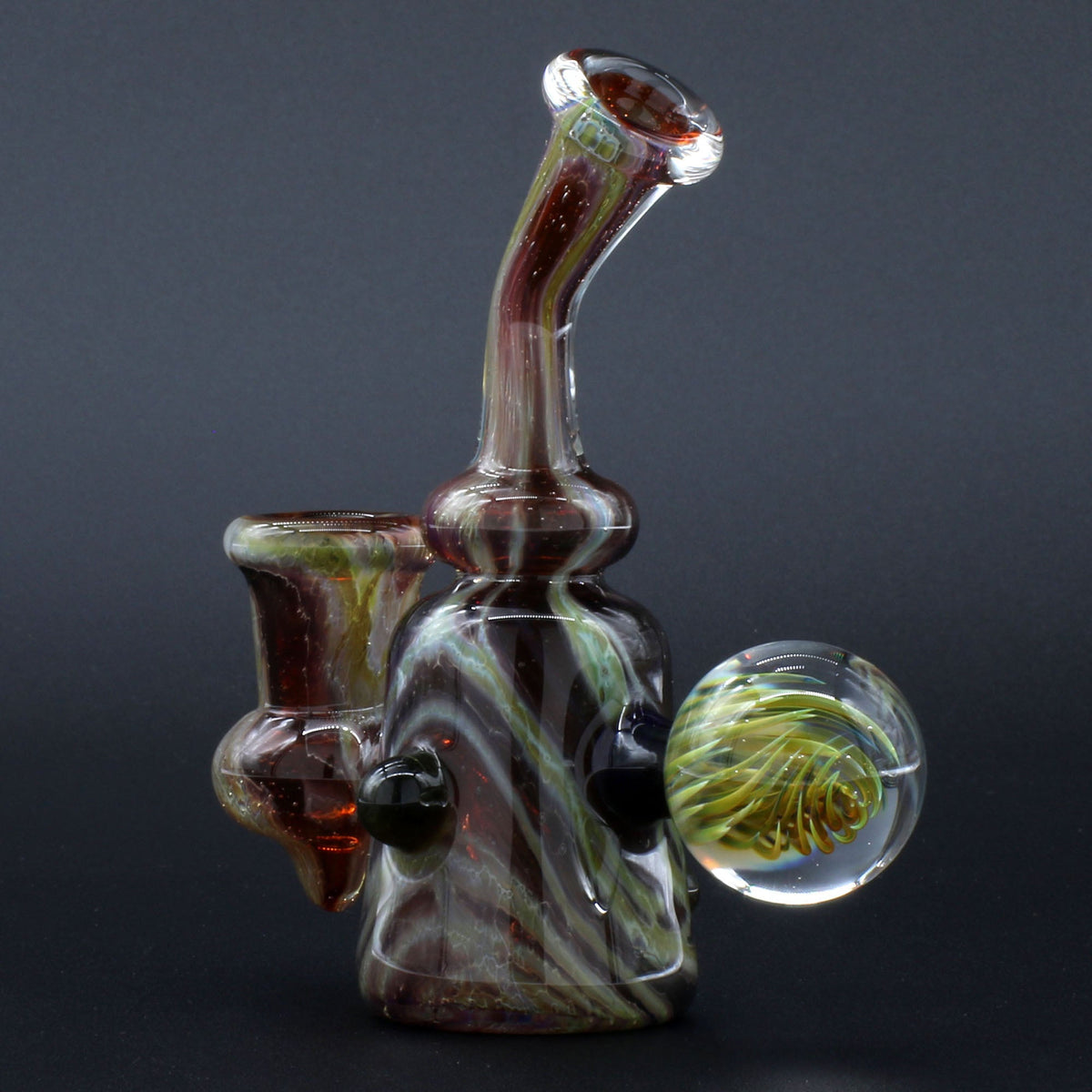 Clayball Glass "Blood Moon" Heady Sherlock Dab Rig