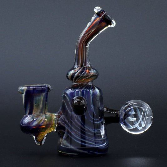 Clayball Glass "Black Moon" Heady Sherlock Dab Rig
