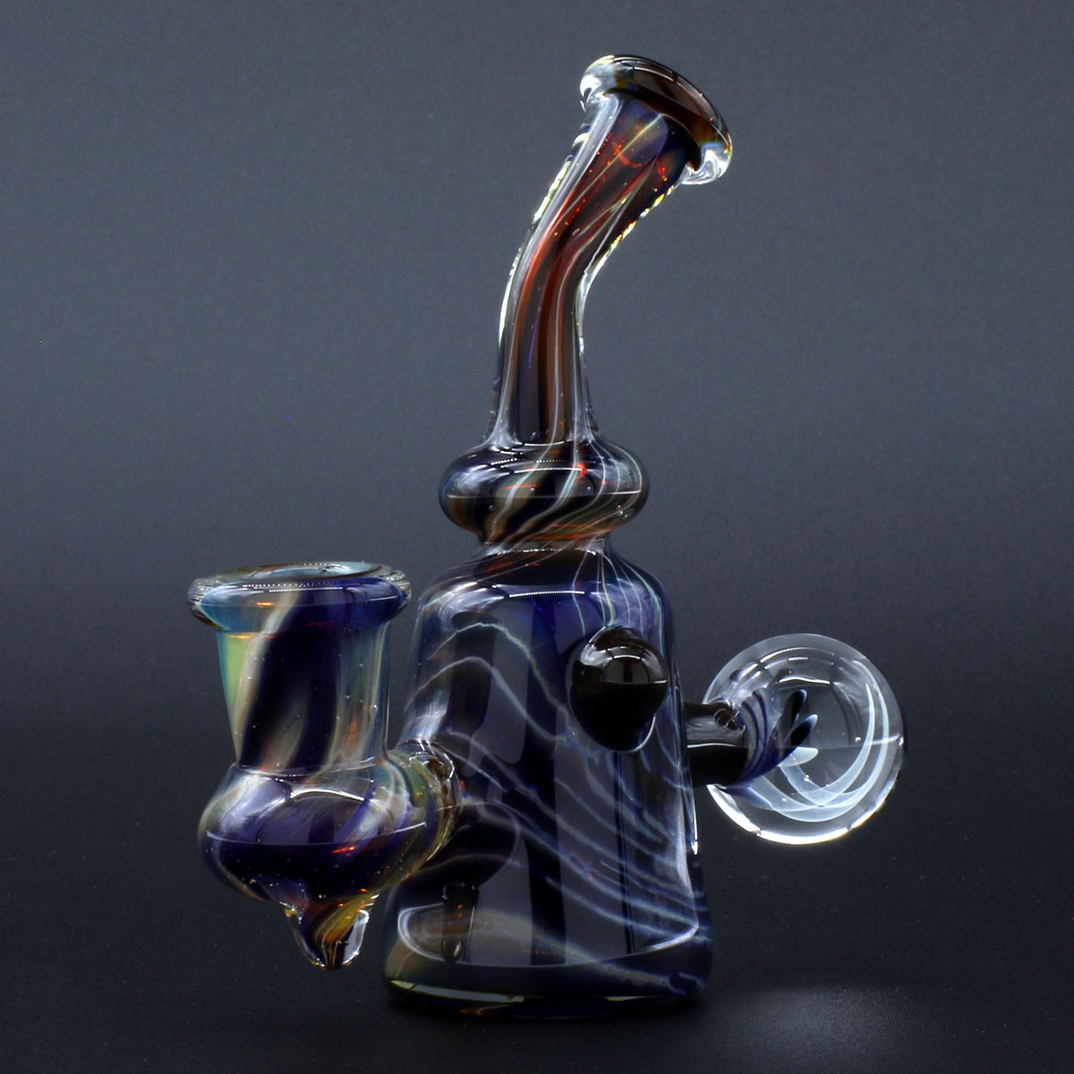 Clayball Glass "Black Moon" Heady Sherlock Dab Rig
