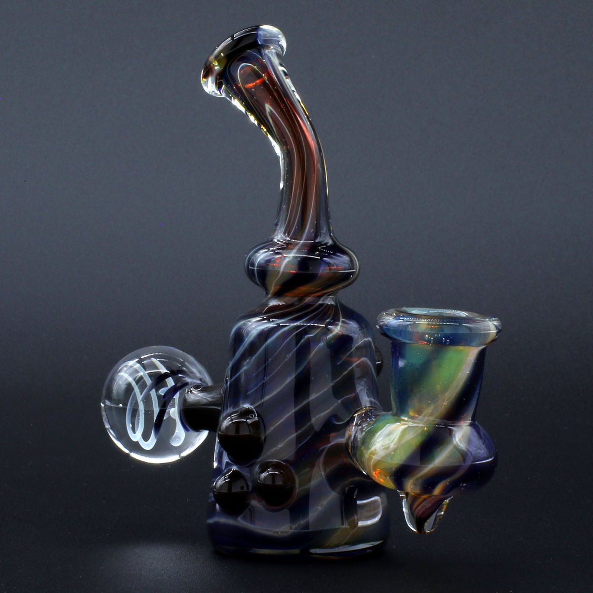 Clayball Glass "Black Moon" Heady Sherlock Dab Rig