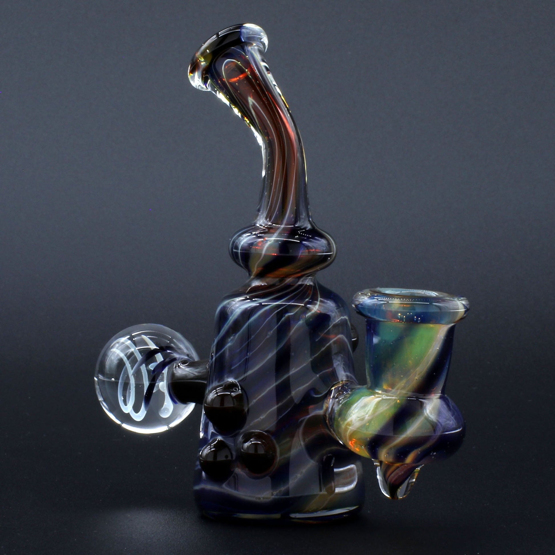 Clayball Glass "Black Moon" Heady Sherlock Dab Rig