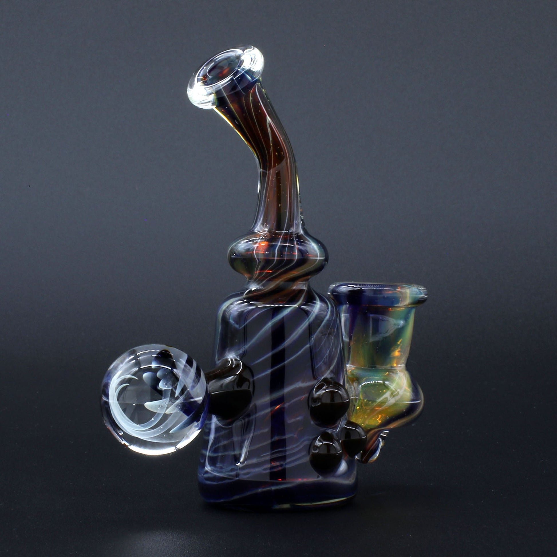 Clayball Glass "Black Moon" Heady Sherlock Dab Rig