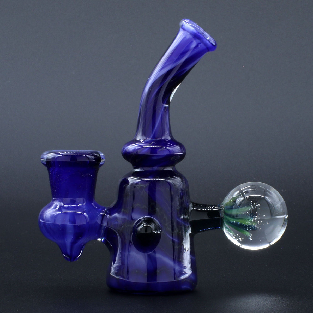Clayball Glass "Blue Moon" Heady Sherlock Dab Rig