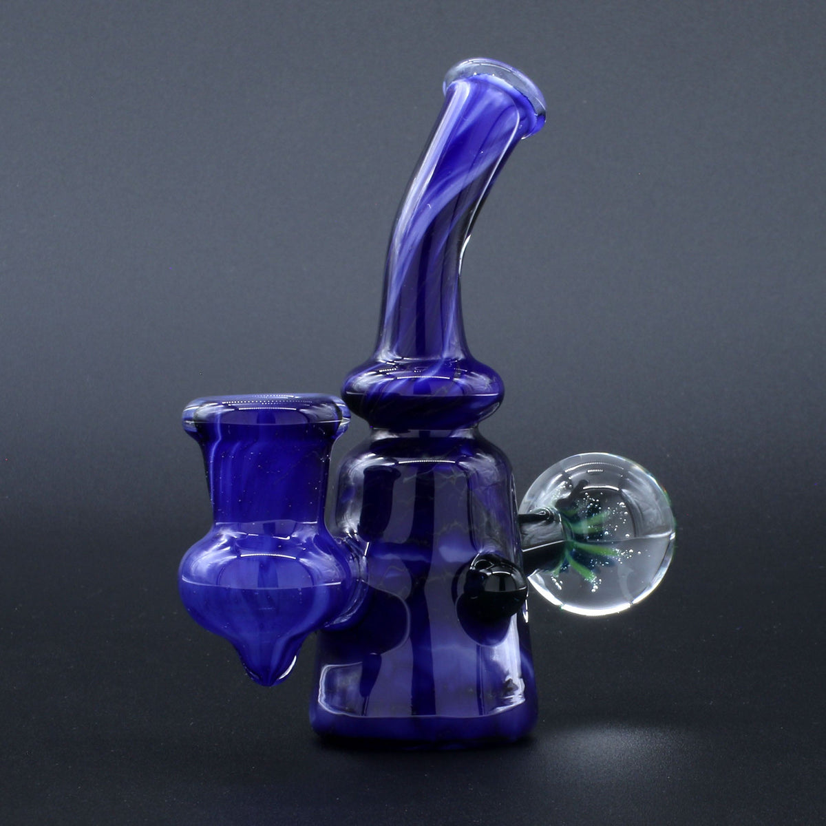 Clayball Glass "Blue Moon" Heady Sherlock Dab Rig