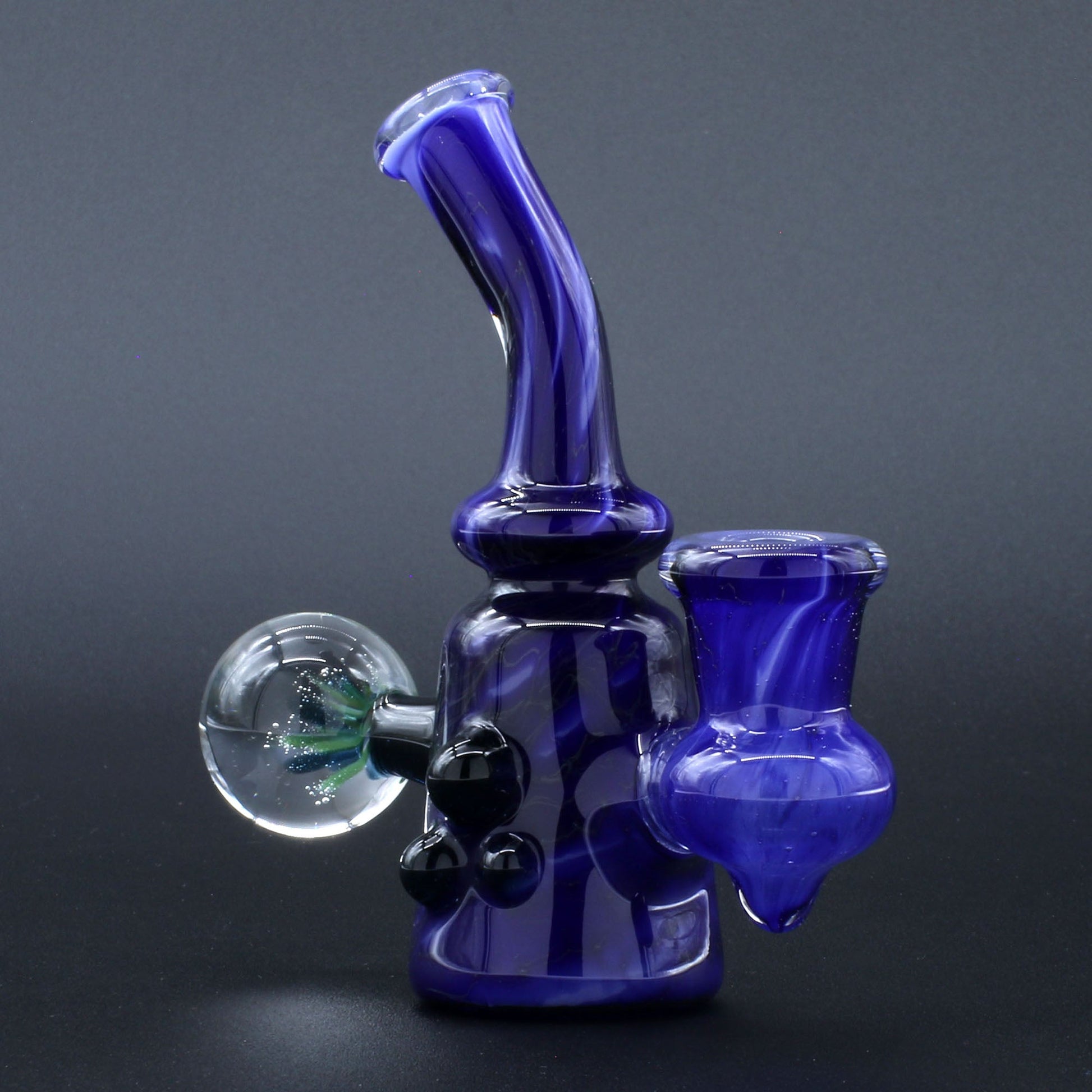 Clayball Glass "Blue Moon" Heady Sherlock Dab Rig