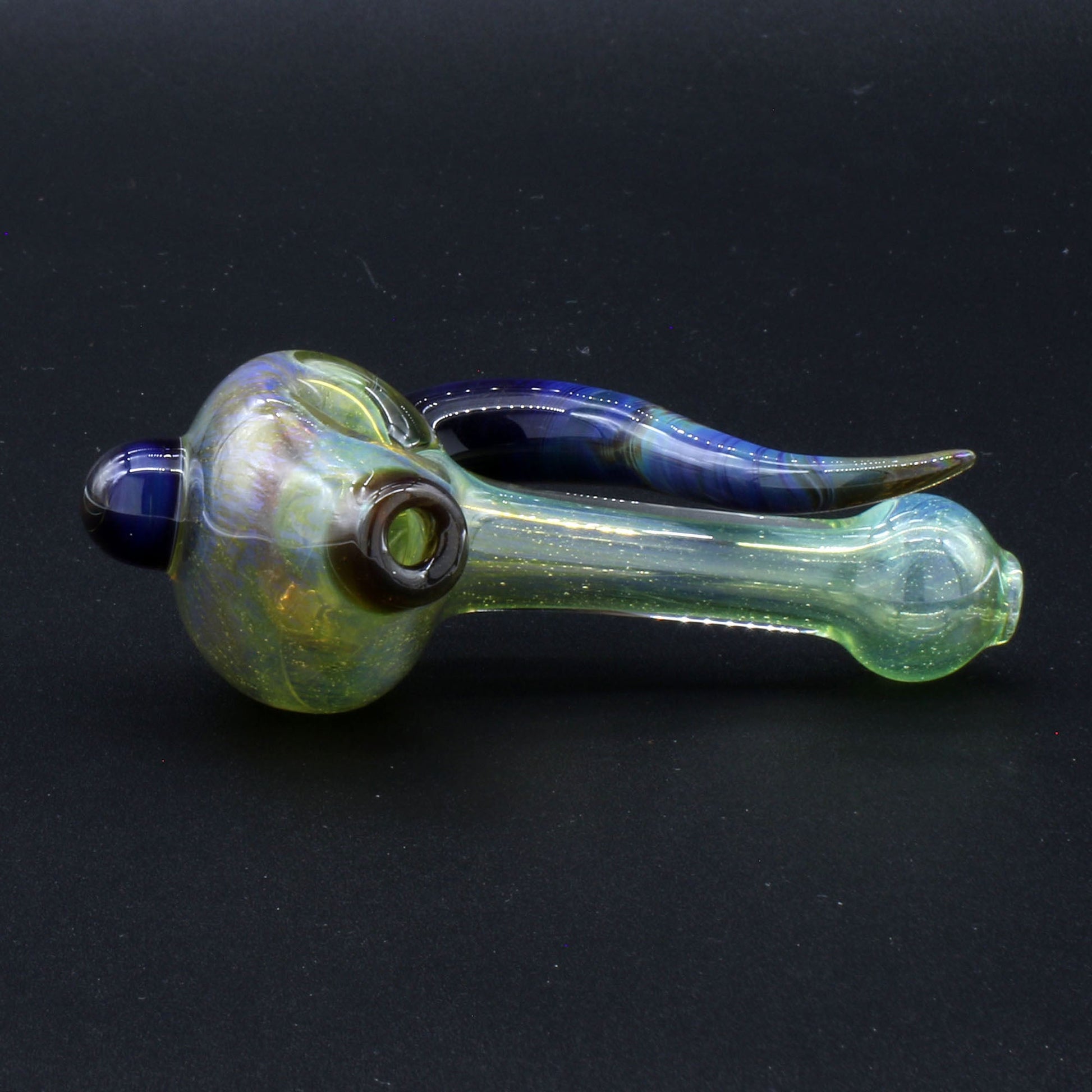 Clayball Glass "Green Horn Nebula" Heady Spoon Hand-Pipe