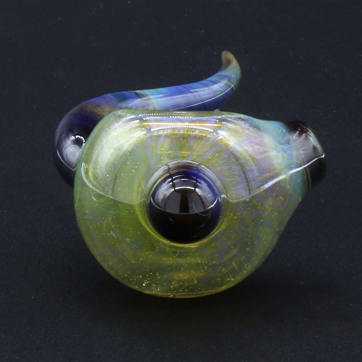 Clayball Glass "Green Horn Nebula" Heady Spoon Hand-Pipe