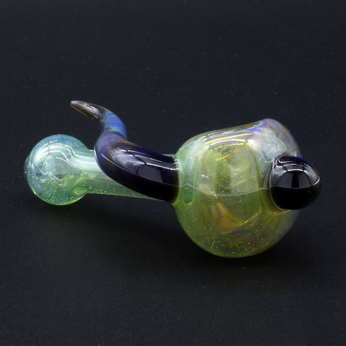 Clayball Glass "Green Horn Nebula" Heady Spoon Hand-Pipe
