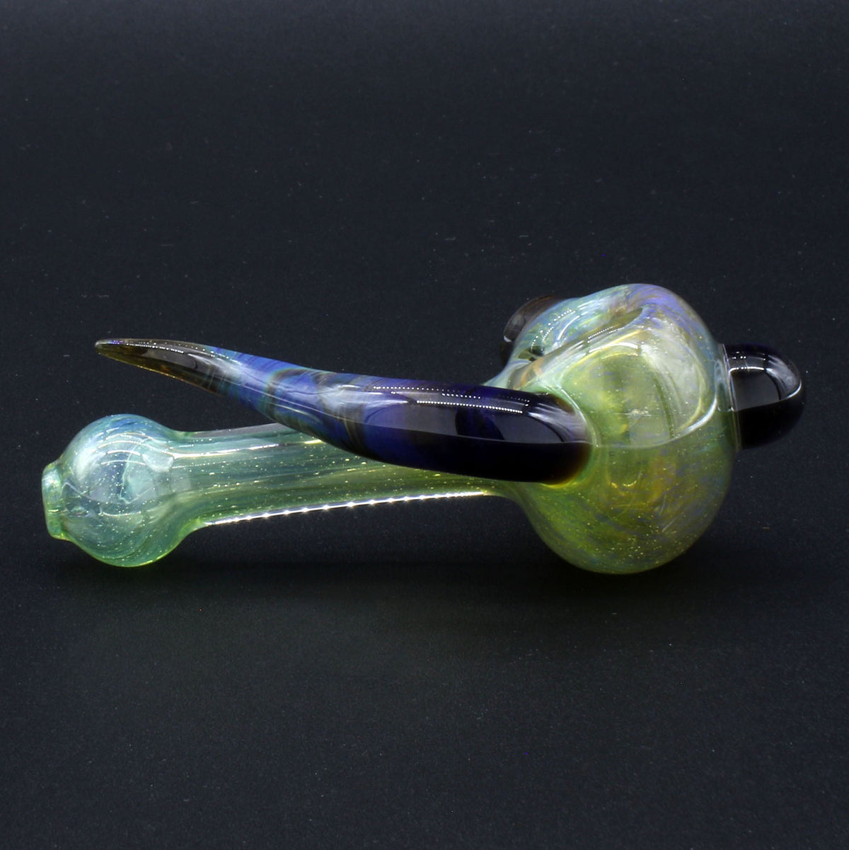 Clayball Glass "Green Horn Nebula" Heady Spoon Hand-Pipe