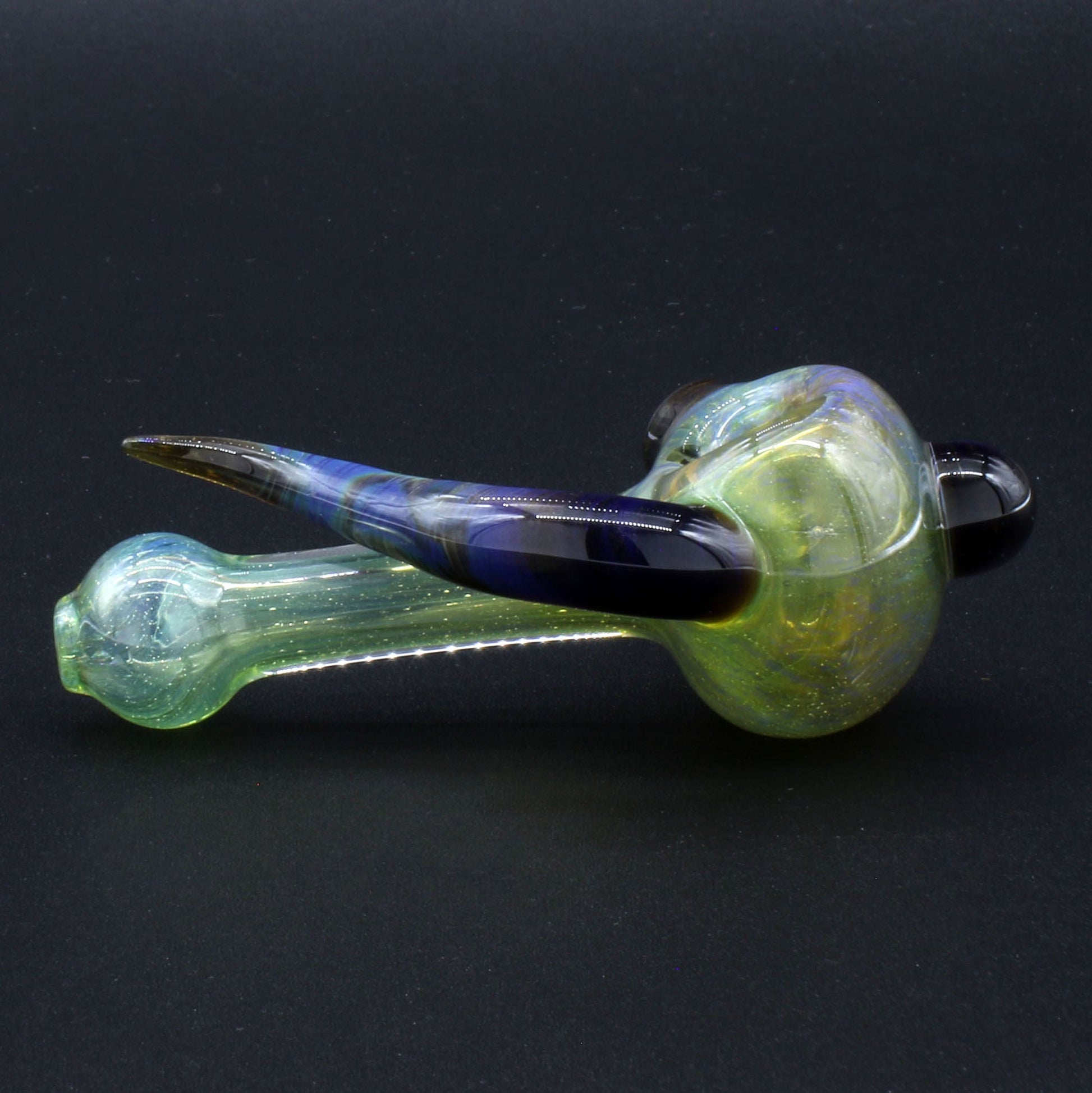 Clayball Glass "Green Horn Nebula" Heady Spoon Hand-Pipe