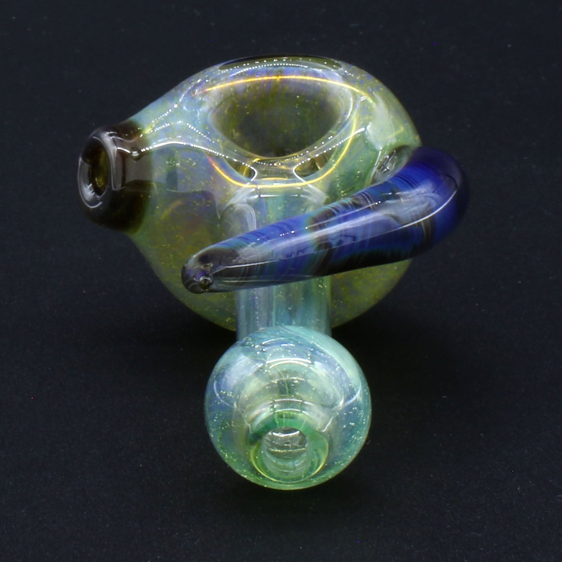Clayball Glass "Green Horn Nebula" Heady Spoon Hand-Pipe