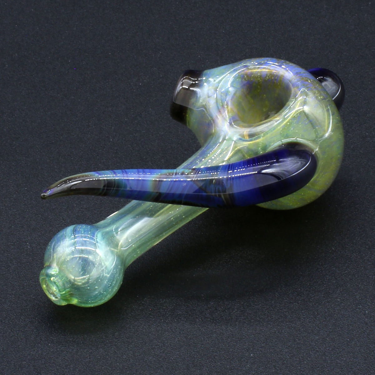 Clayball Glass "Green Horn Nebula" Heady Spoon Hand-Pipe