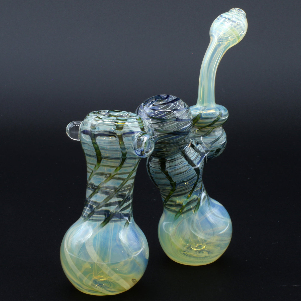 Clayball Glass "Dub-Bubb" Sherlock Double Bubbler