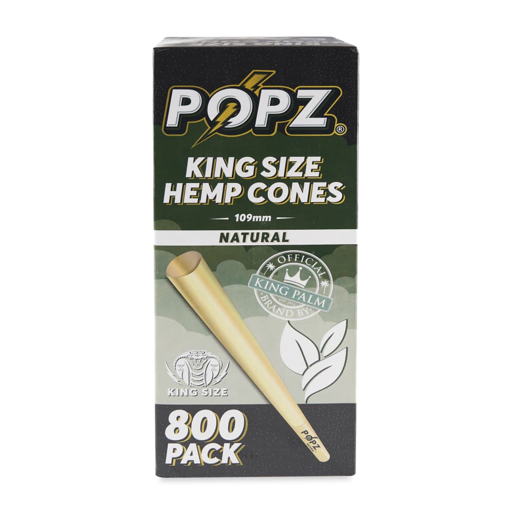 POPZ Hemp Cones King Size Bulk 800ct Box – Natural