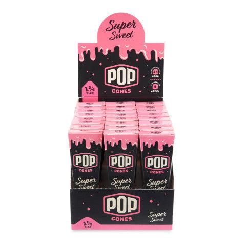 Pop Cones 1 ¼ Size Unbleached 6pk Cones - 24ct Display
