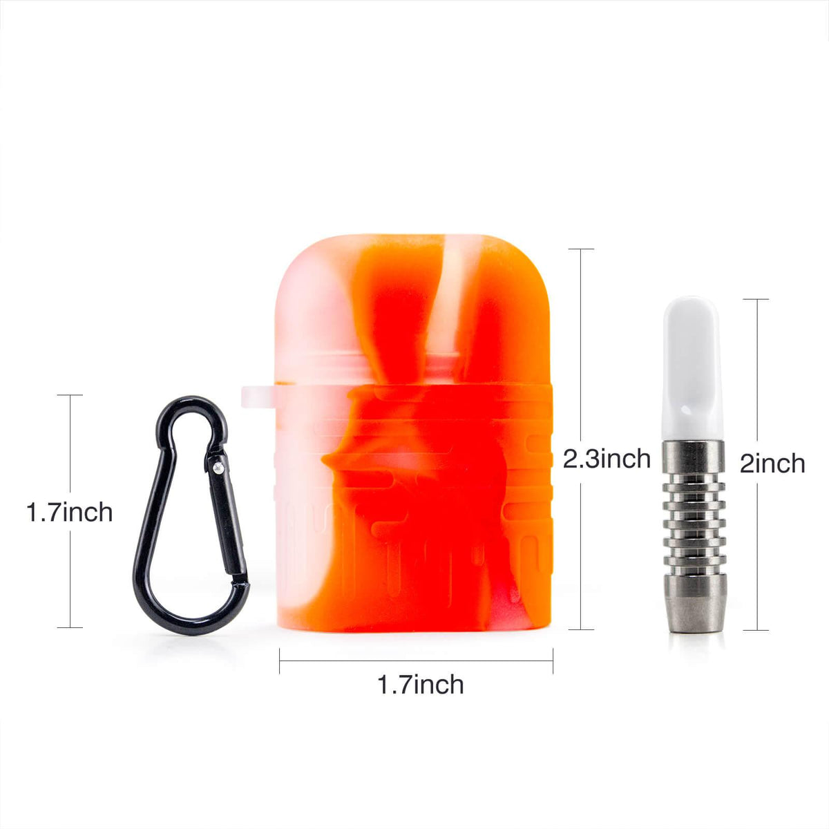 Silicone One Hitter Dugout with Keychain