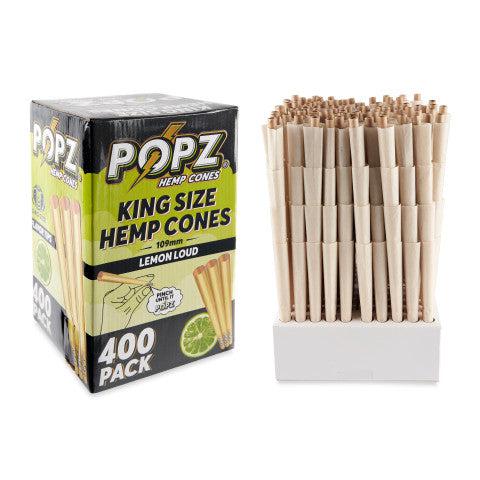 POPZ Hemp Cones King Size Bulk 400ct Box