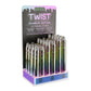 Ooze Twist Battery Display - 24ct - Rainbow