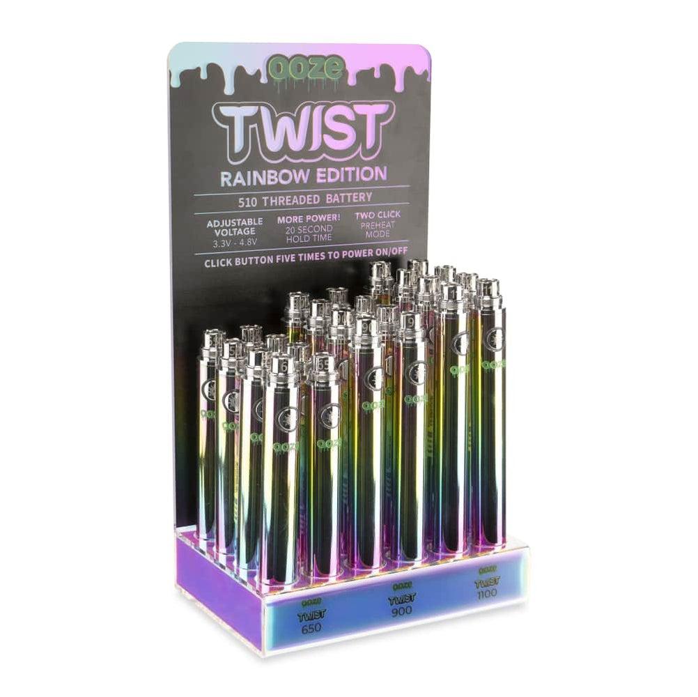 Ooze Twist Battery Display - 24ct - Rainbow