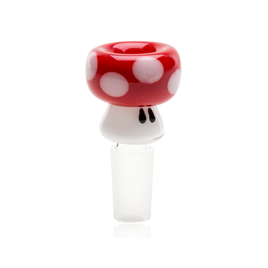 Empire Glass Works Red Mushroom Bowl