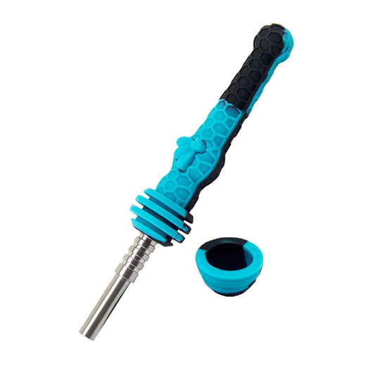 Silicone Dab Straw with Cap