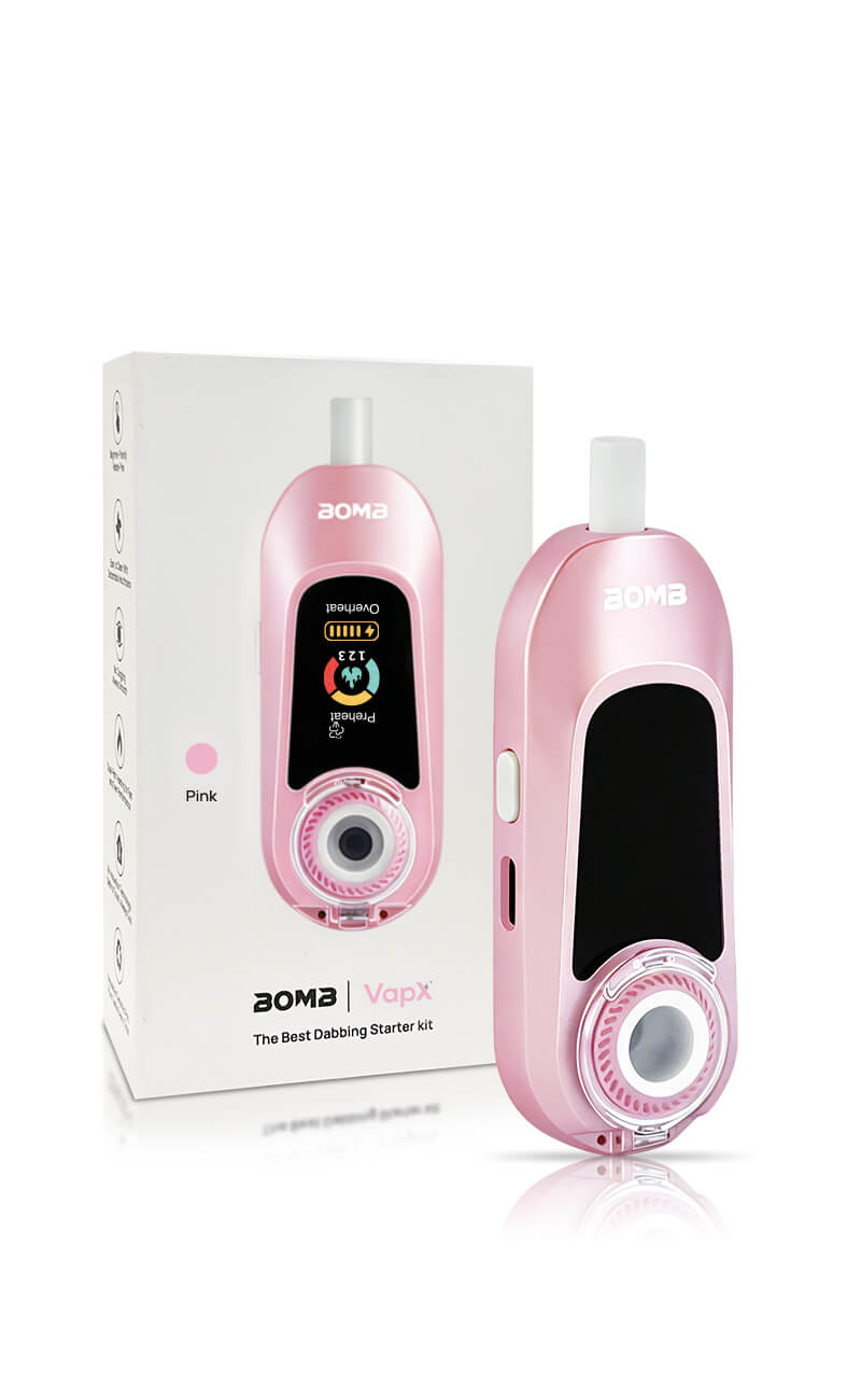 New Bomb × VapX Magic Bean Mobile Concentrate Vaporizer- Sakura Pink