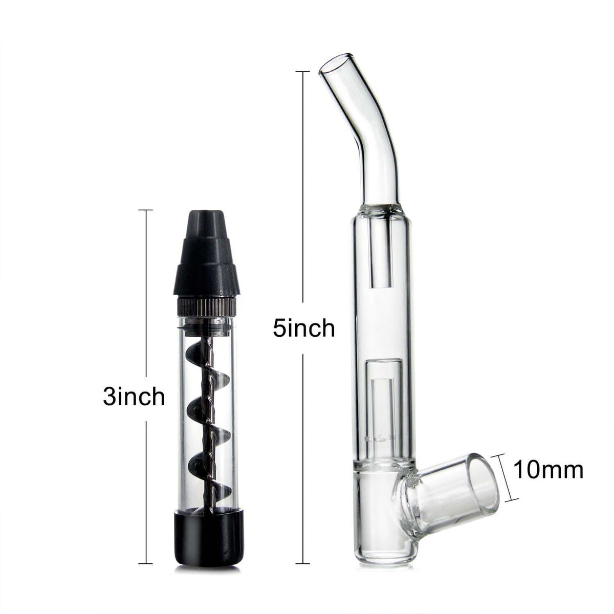 Mini Glass Blunt Twist Pipe
