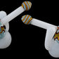 Wig Wag Milky Colored Glass Bubbler