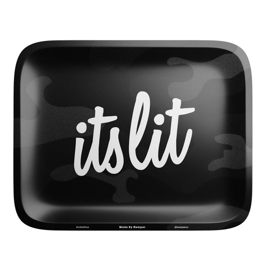 HEMPER  - It's Lit Black Camouflage Rolling Tray - East Loud