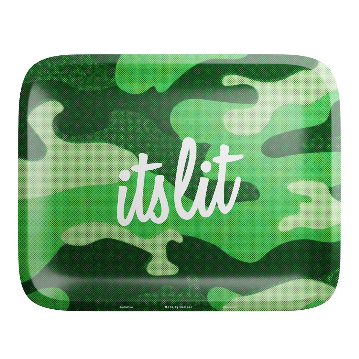 HEMPER  - It's Lit Light Green Camo Rolling Tray - East Loud