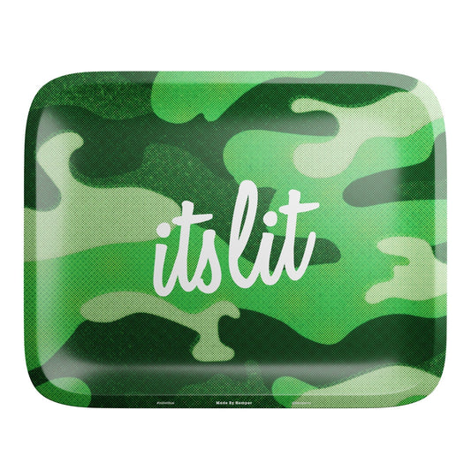 HEMPER  - It's Lit Light Green Camo Rolling Tray - East Loud