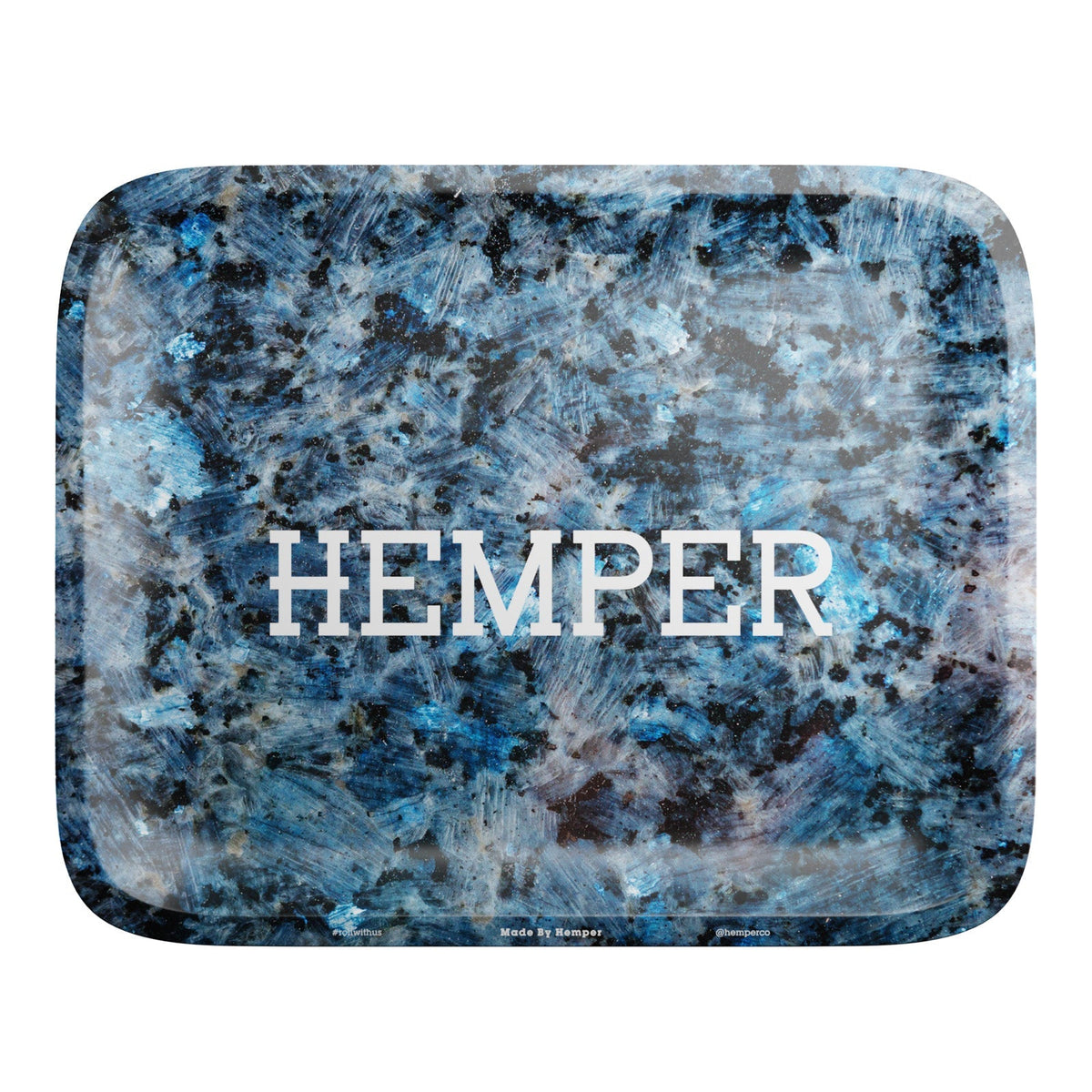 HEMPER  - Luxe Marble Black/Blue Rolling Tray - East Loud