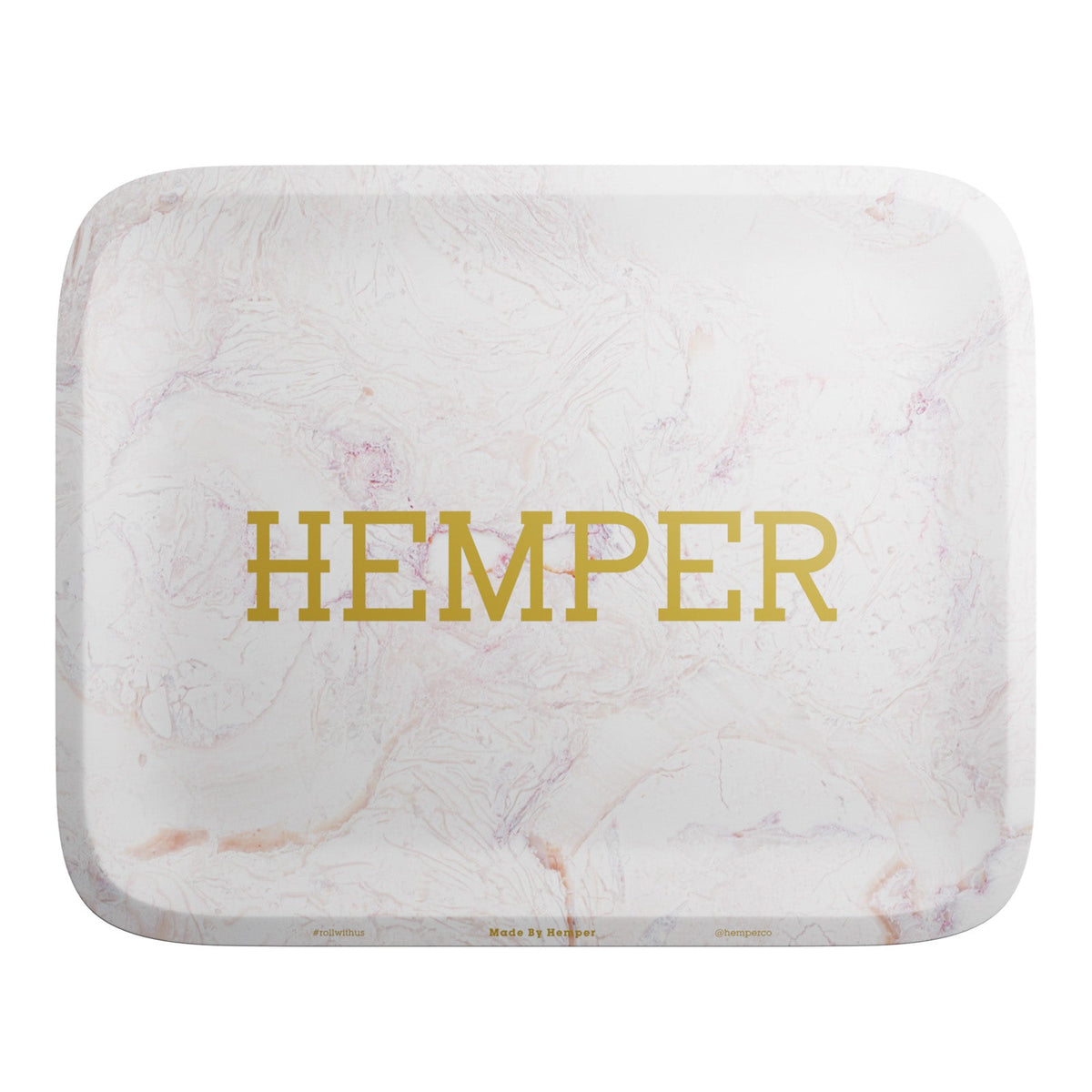 HEMPER  - Luxe Marble Pink/White Rolling Tray - East Loud