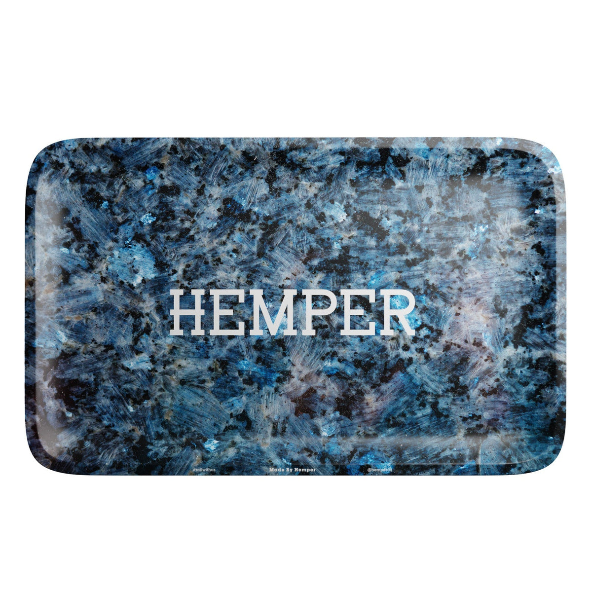 HEMPER  - Luxe Marble Black/Blue Rolling Tray - view 2