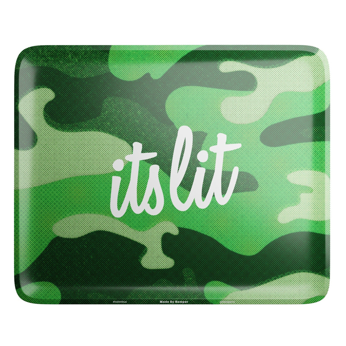 HEMPER  - It's Lit Light Green Camo Rolling Tray - view 2